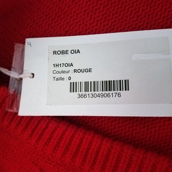 BA&SH OIA Embellished Wool & Cashmere Long Sleeve Knitted Dress Sz 4 Valentine's - Picture 8 of 13